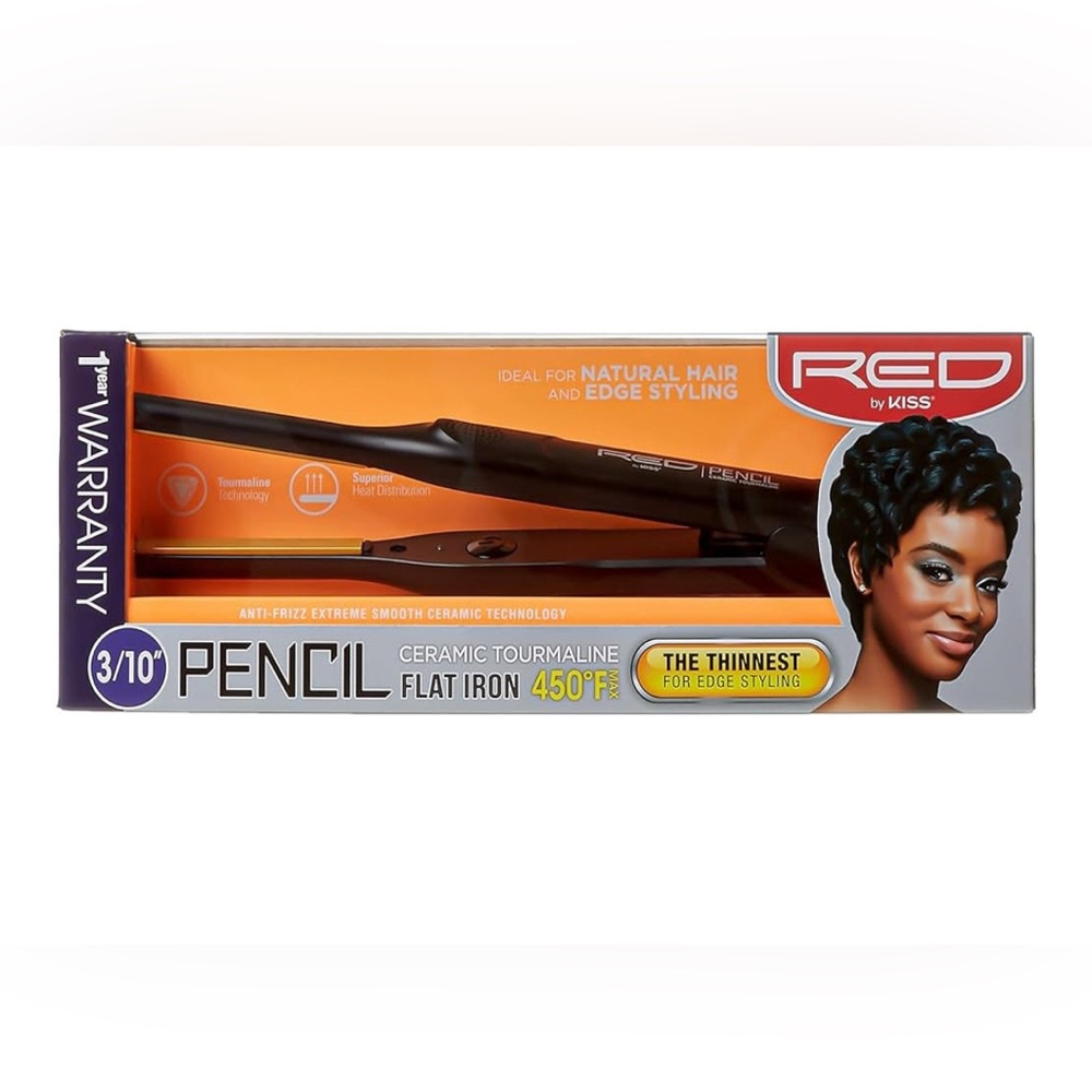 Kiss Red Ceramic Tourmaline Flat Iron